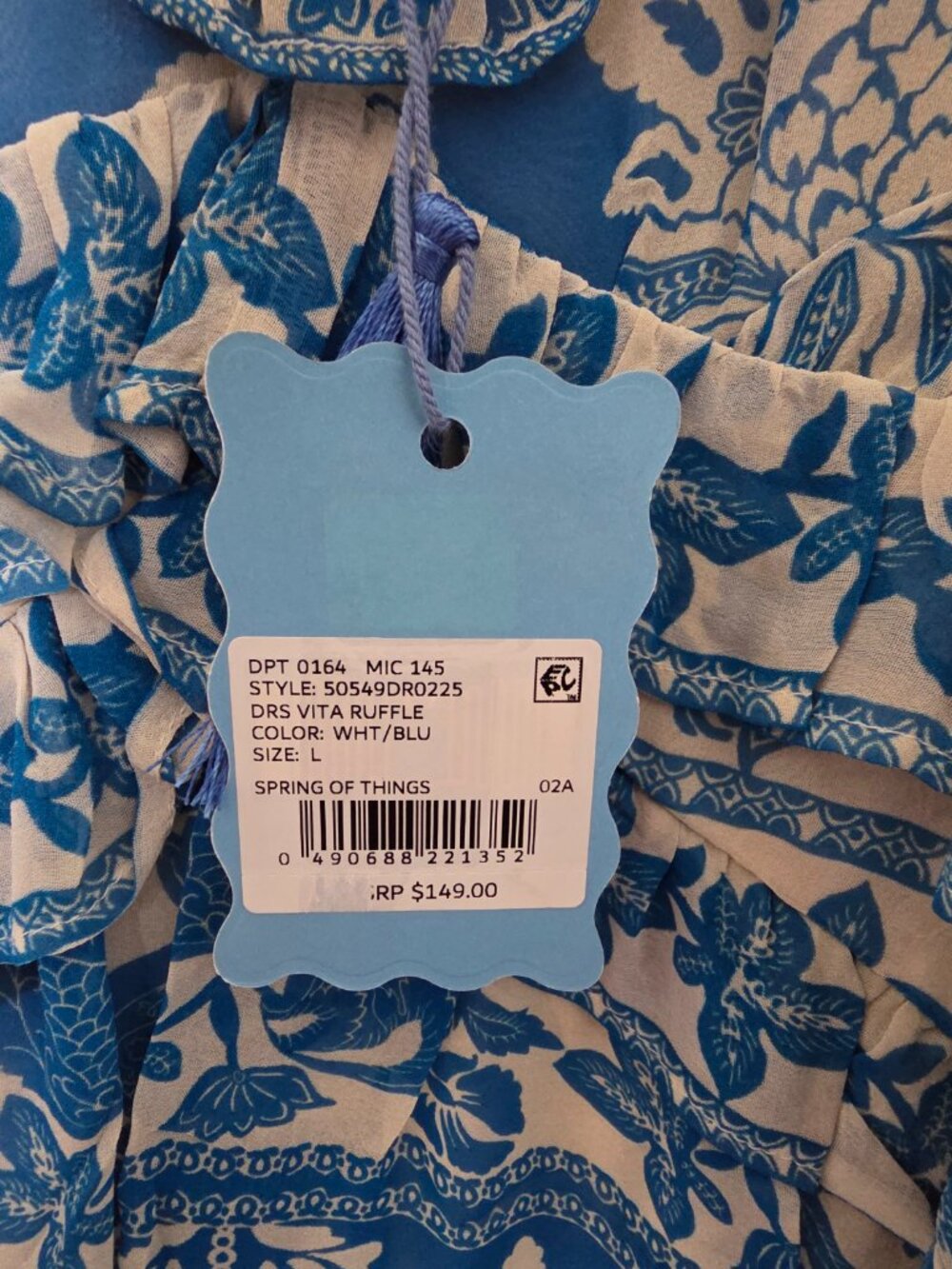 NWT Boho Chelsea & Violet Blue Mini Sundress | Juniors L - Picture 4 of 6